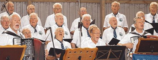 Die Fideelen Nordstrander beim Auftritt